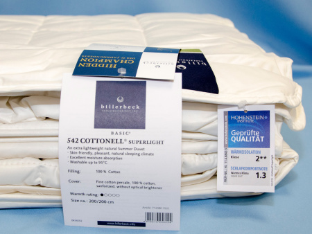  Одеяло Billerbeck Cottonell superlight (летнее) +24°С и выше, хлопок фото в интернет-магазине Герд Биллербек