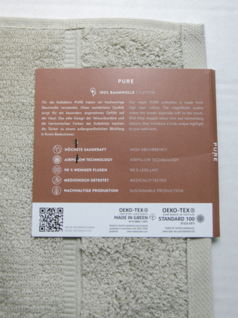  Полотенце Vossen PURE stone (716) фото в интернет-магазине Герд Биллербек